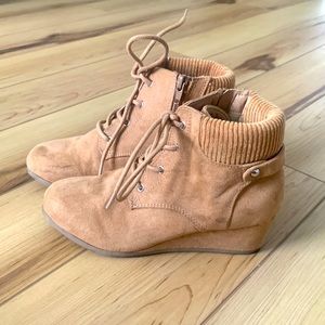 Girls wedge booties by Sugar